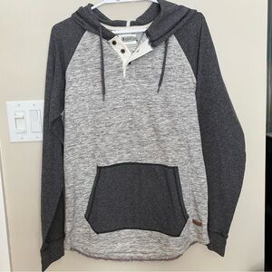 Kolby Gray and Black Hoodie Sweatshirt steetwear